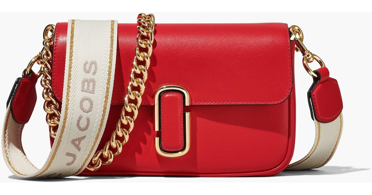 Marc Jacobs Leather The J Marc Shoulder Bag in Red Lyst