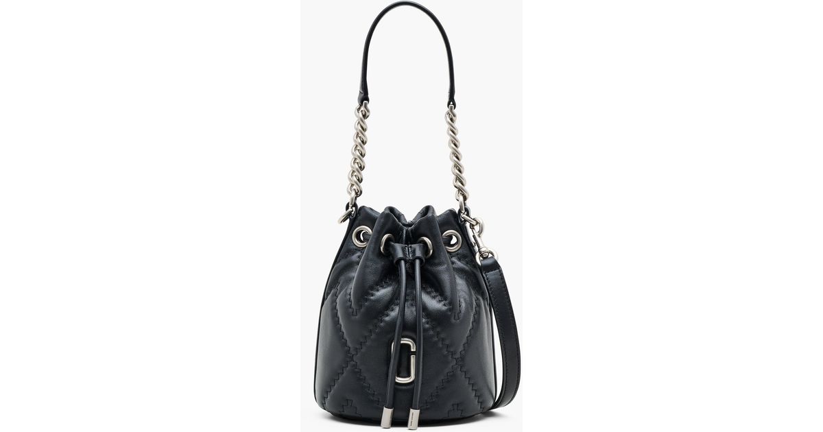 Marc Jacobs The Quilted Leather J Marc Bucket Bag in Black | Lyst