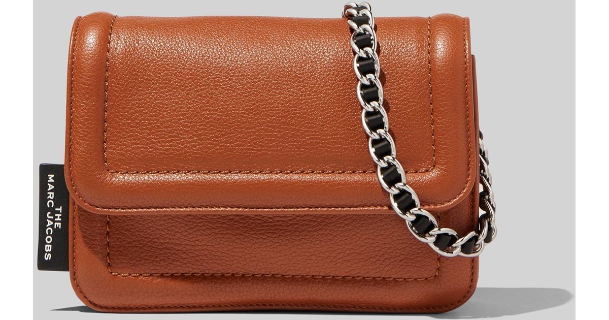 Marc Jacobs Leather The Mini Cushion Bag in Brown - Save 34% - Lyst