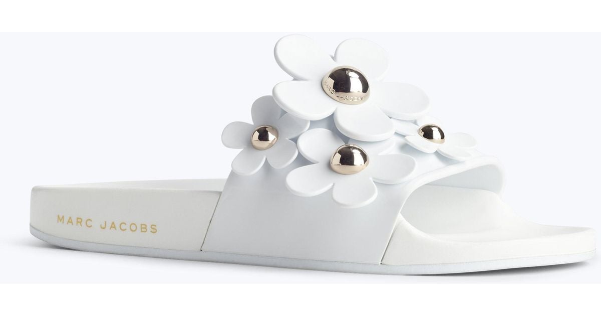 Marc Jacobs Daisy Slides in White - Lyst