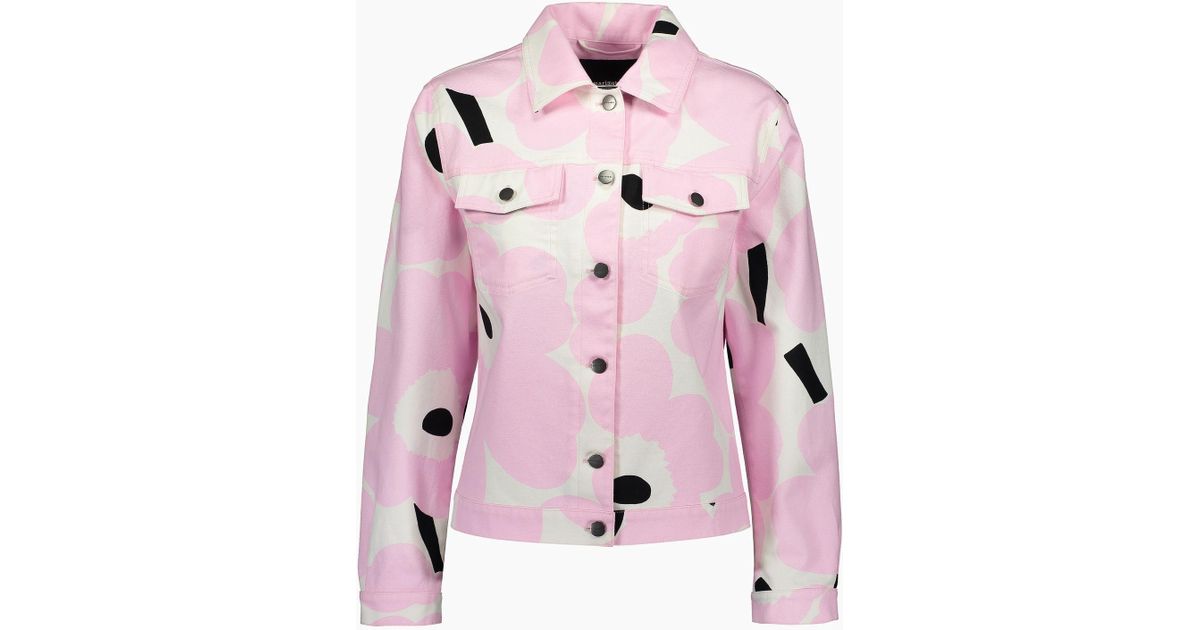 Marimekko Denim Sarpio Unikko Jacket In Pink Lyst Marimekko Denim Sarpio Unikko Jacket In Pink Lyst