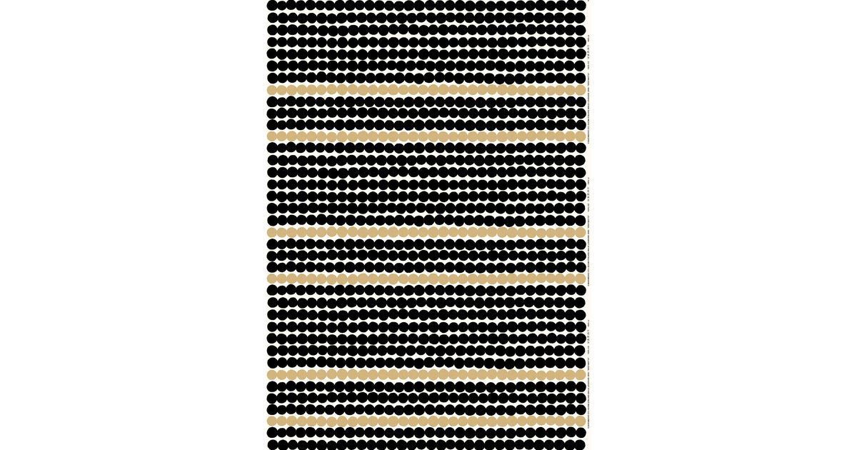 Marimekko Rasymatto Cotton Fabric In White Gold Black Black Lyst