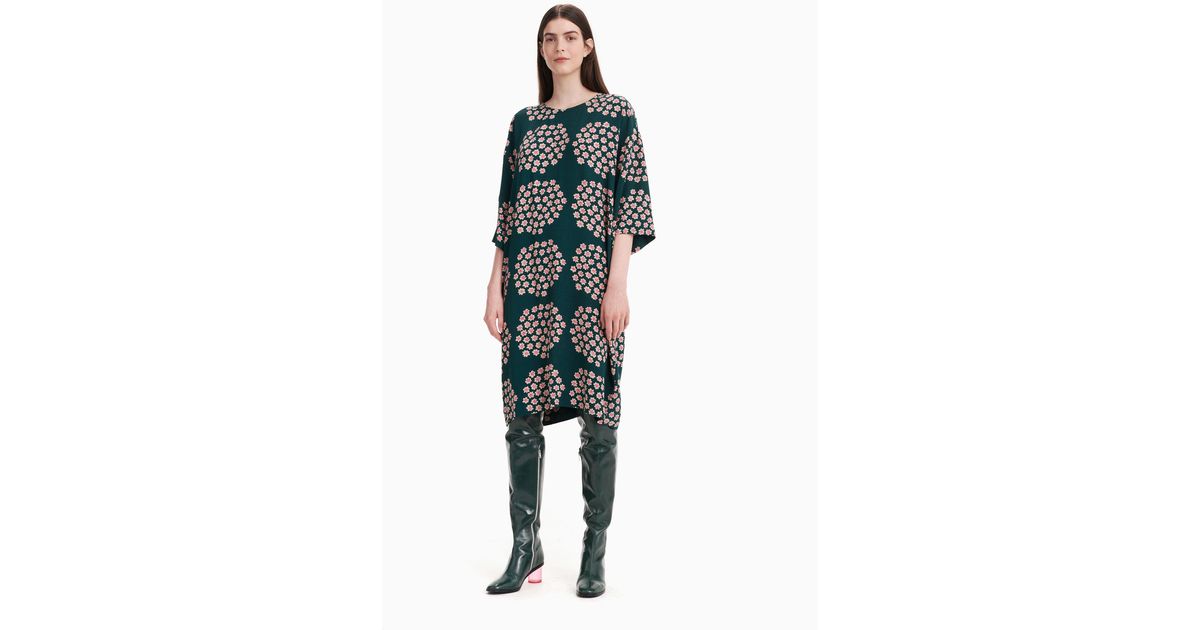 Marimekko Synthetic Todellinen Puketti Dress In Dark Green Beige Green Lyst Marimekko Synthetic Todellinen Puketti Dress In Dark Green Beige Green Lyst