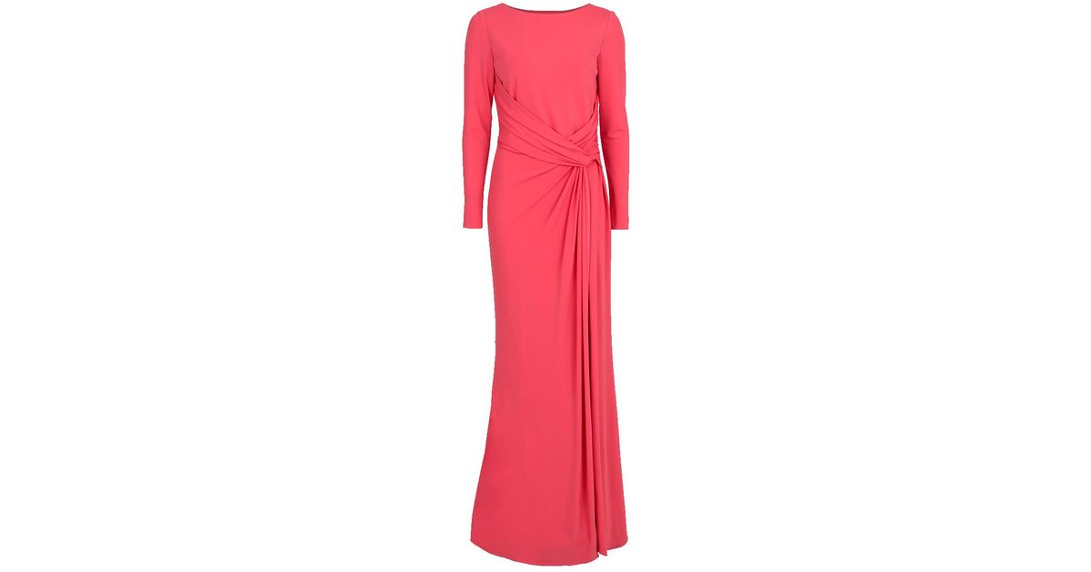 Elie Saab Synthetic Jersey Gown in Pink - Lyst
