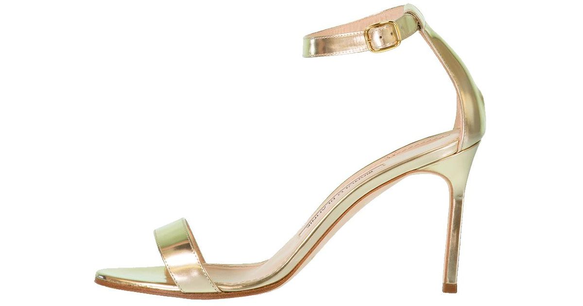manolo blahnik gold sandals