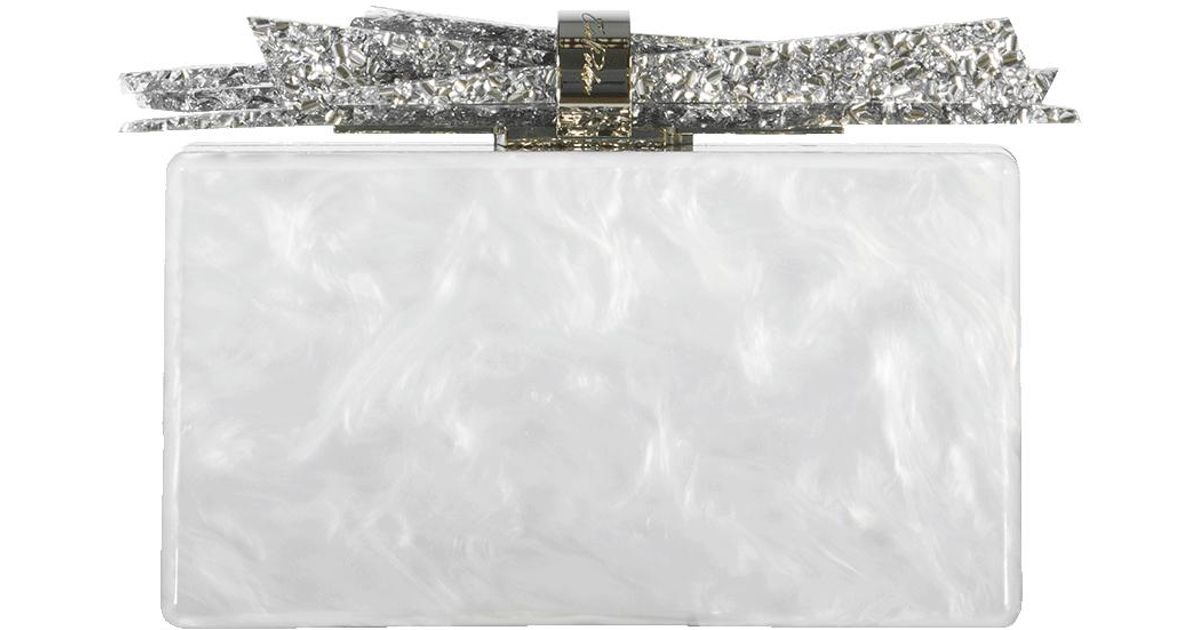 white acrylic clutch