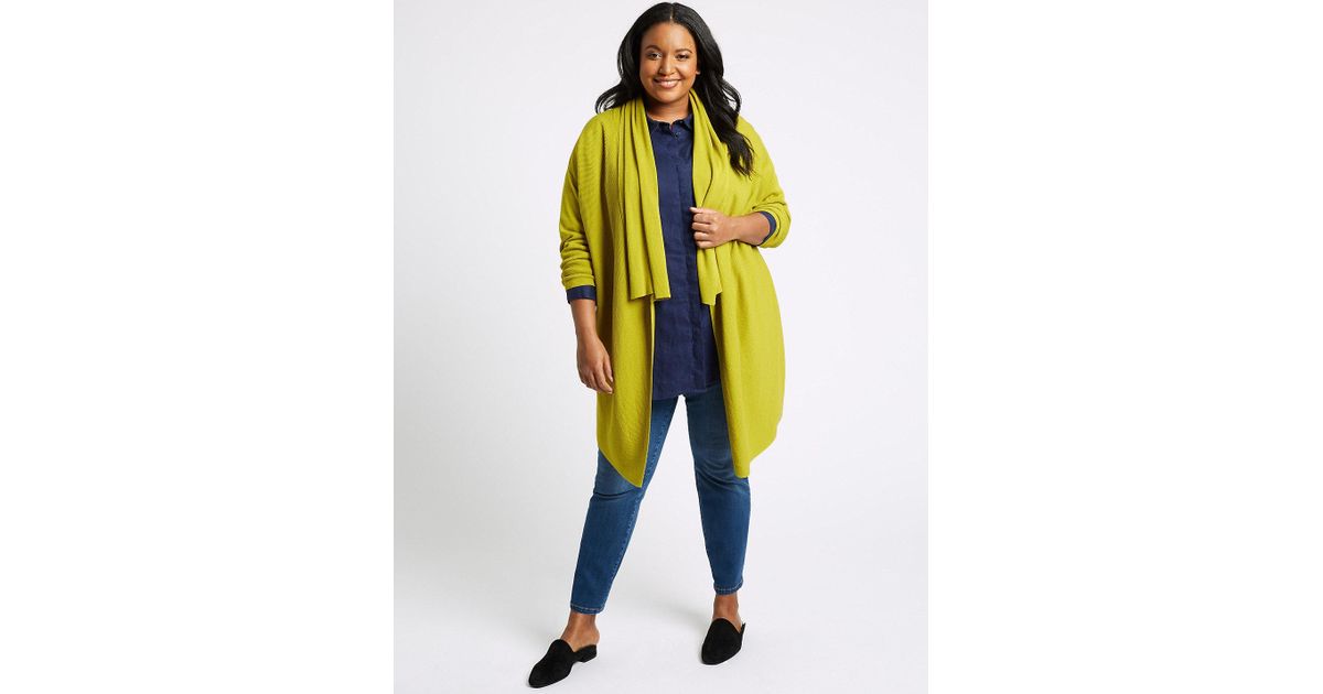 yellow cardigan marks and spencer