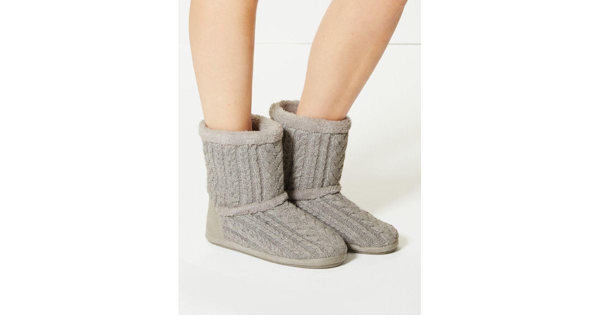 slipper boots marks and spencer