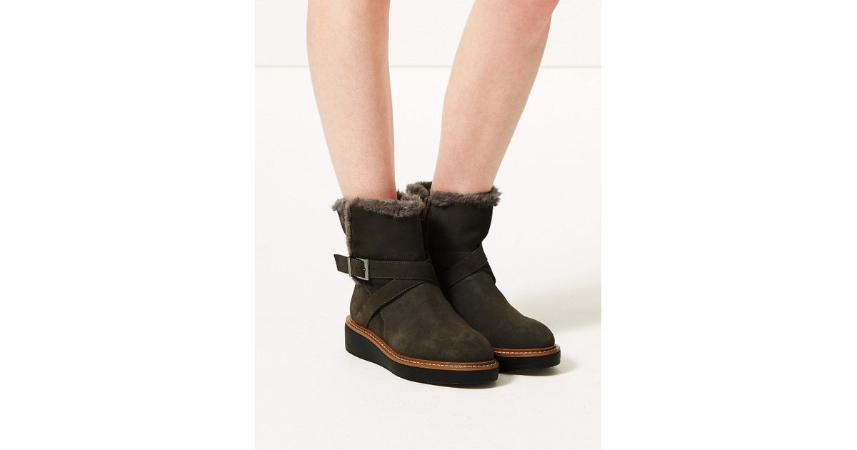 marks and spencer wedge boots