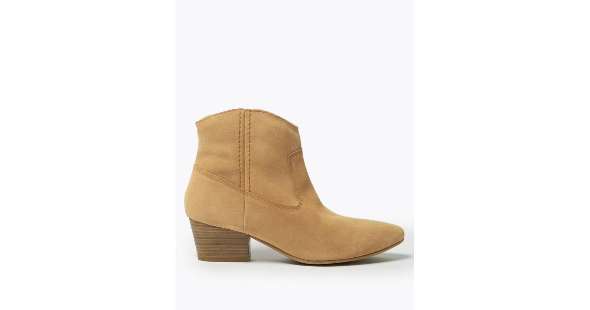 marks and spencer tan ankle boots