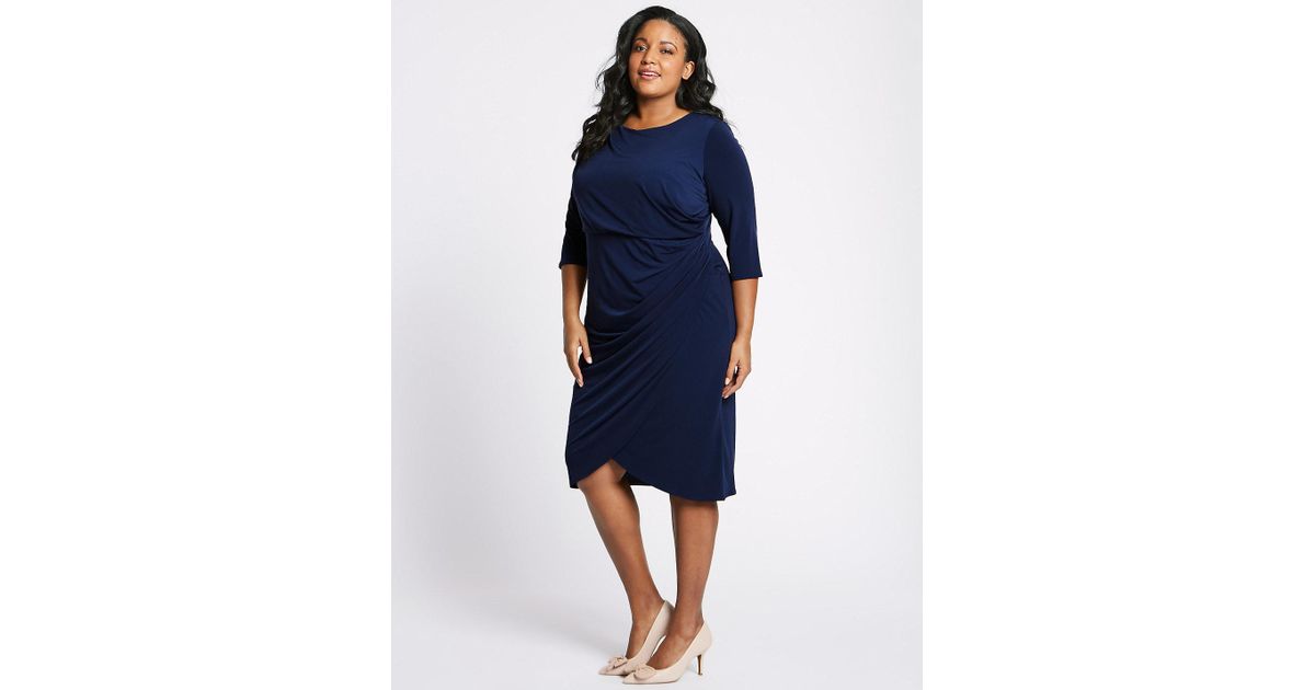 half sleeve wrap dress