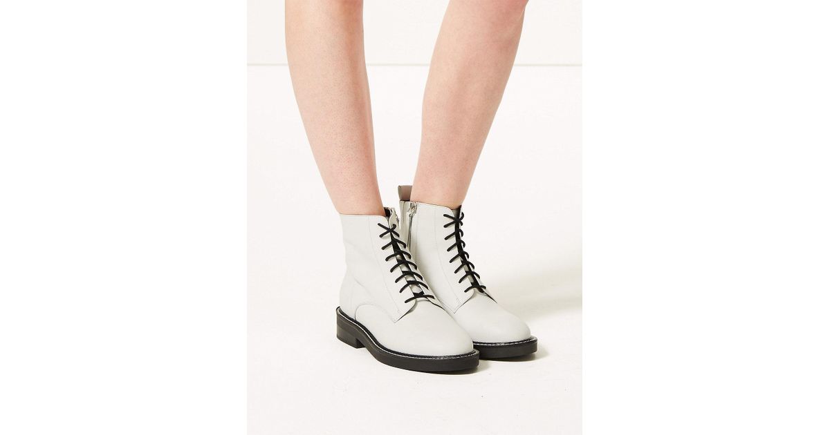 marks and spencer lace up boots