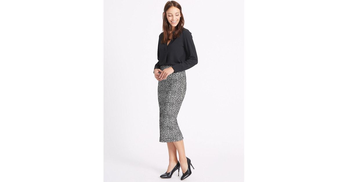 marks and spencer midi skirt