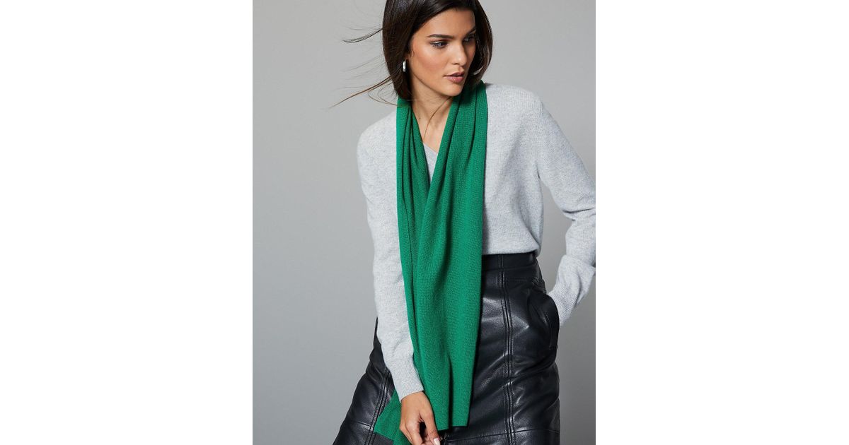 emerald green cashmere scarf