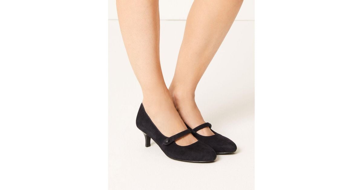 navy kitten heel shoes wide fit