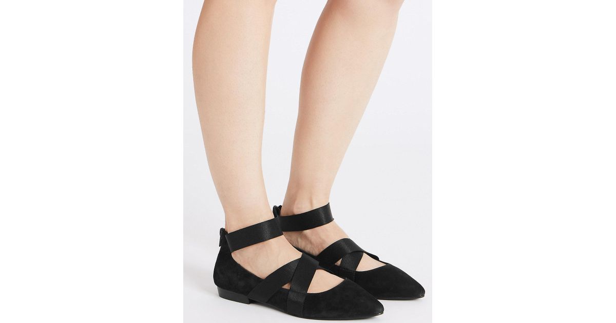 flat black shoes marks and spencer