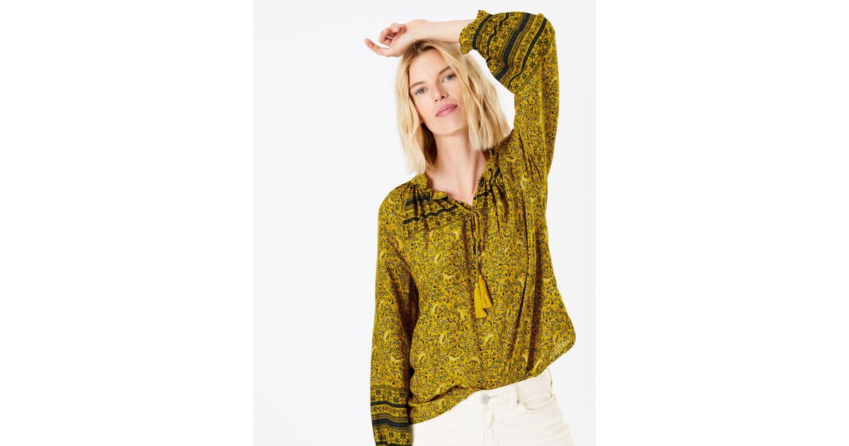 marks and spencer yellow blouse