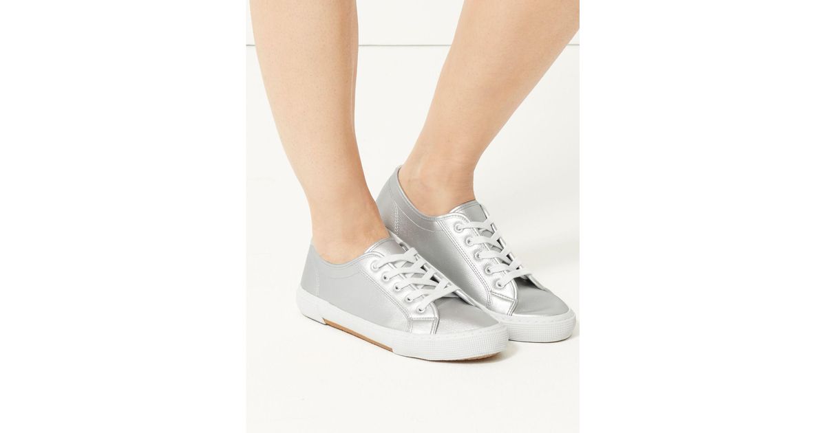 marks and spencer silver shoes