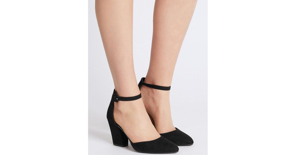 ankle strap court heels