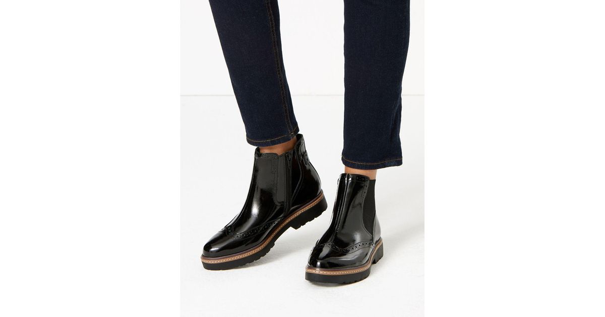 black patent boots marks spencer