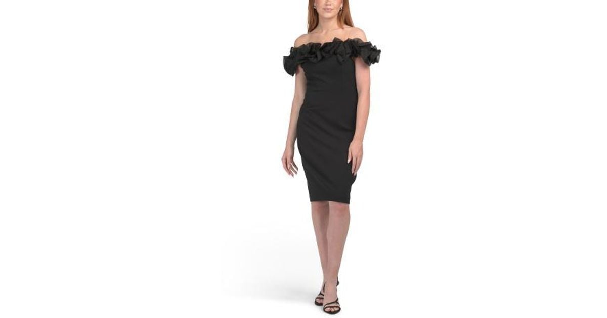 manning cartell dress Double Time Pleat (Black) – Rent To Dress NZ Black ruffle dress – 0606 COLOR:#3 Khaki