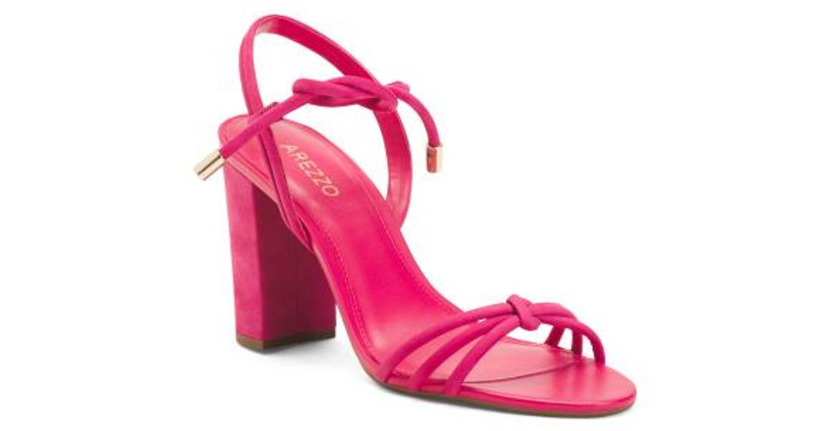 Marshalls Leather Camila High Block Heels For in Pink | Lyst