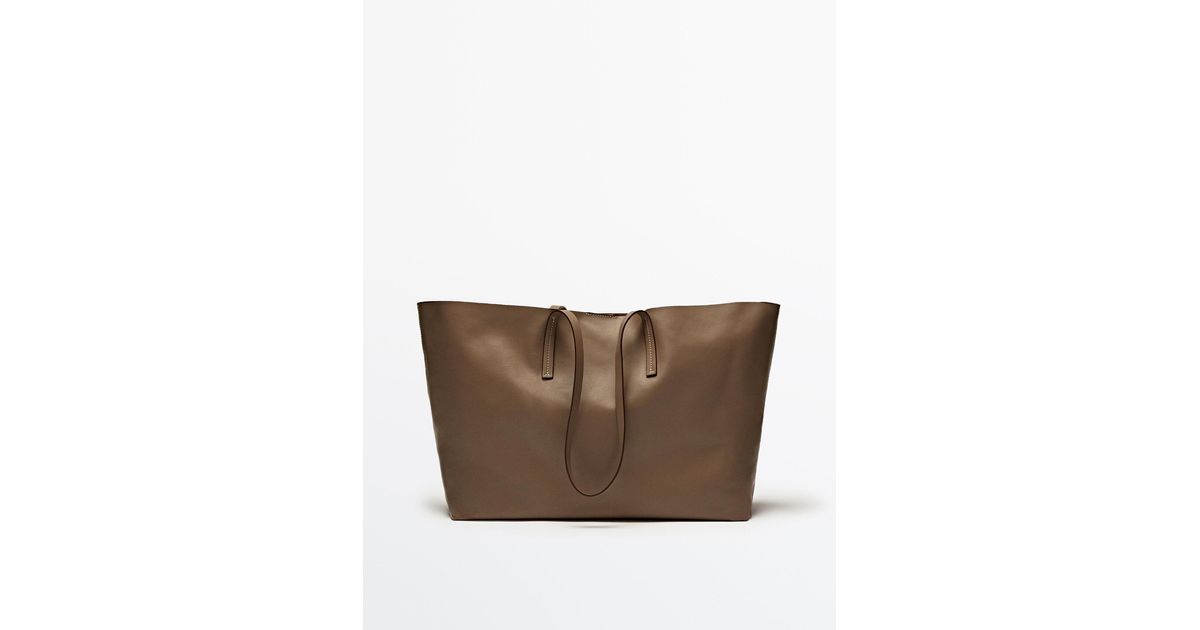 Zara Men's Nappa Leather Tote Bag