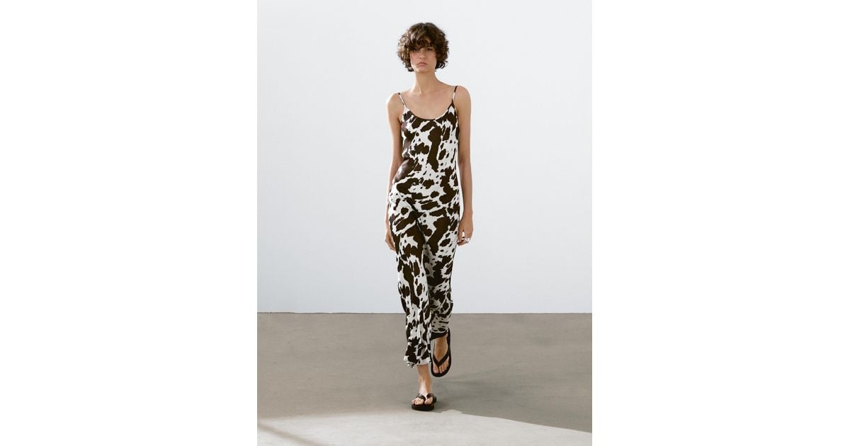 ★ Massimo Dutti★ Rami Blend Animal Print Long Dress 06607 Massimo Dutti ANIMAL PRINT CAMISOLE MIDI - Maxi dress
