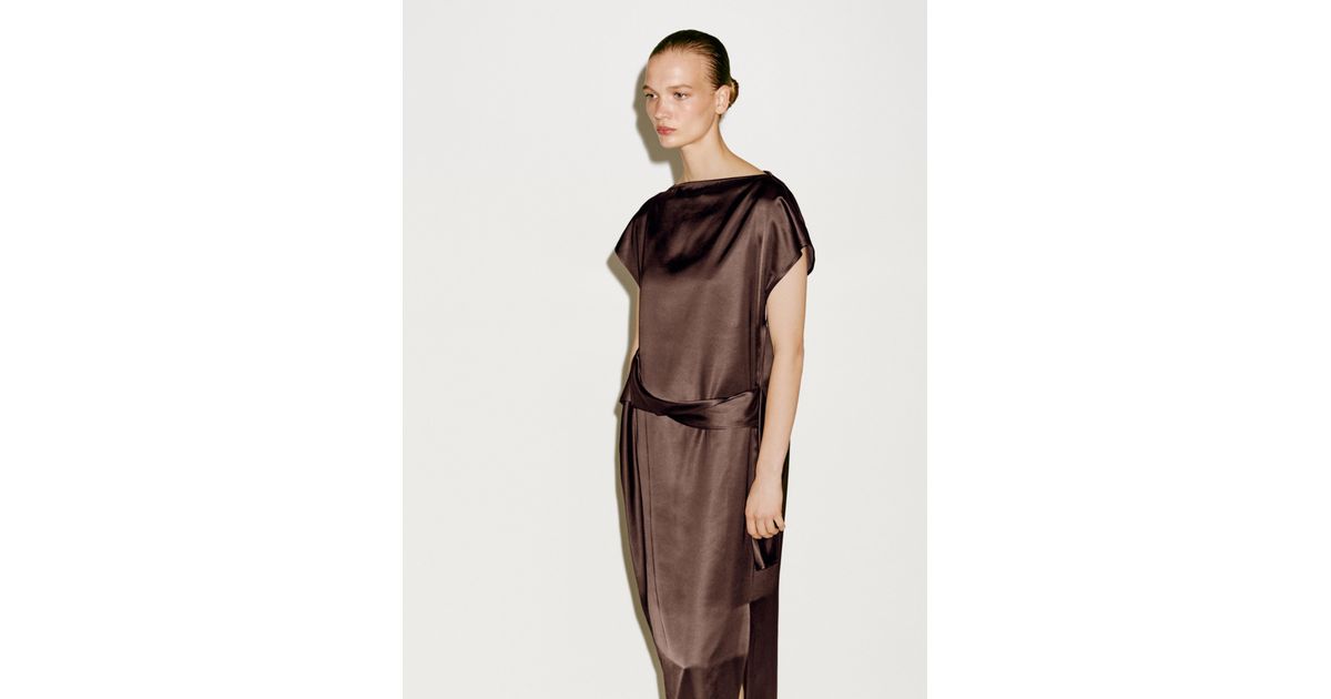 strapless open back dress Viscose Rib Knit Dress in Black