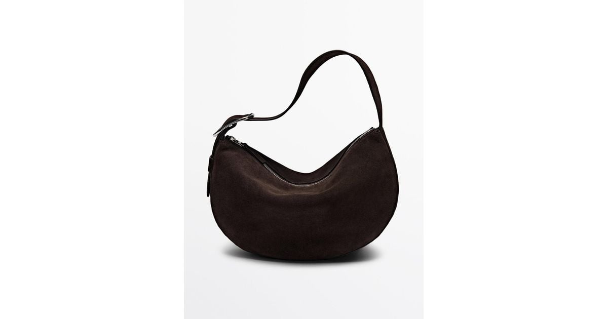 Suede Leather Massimo Dutti Uk Bags NWT Massimo Dutti Black Nappa