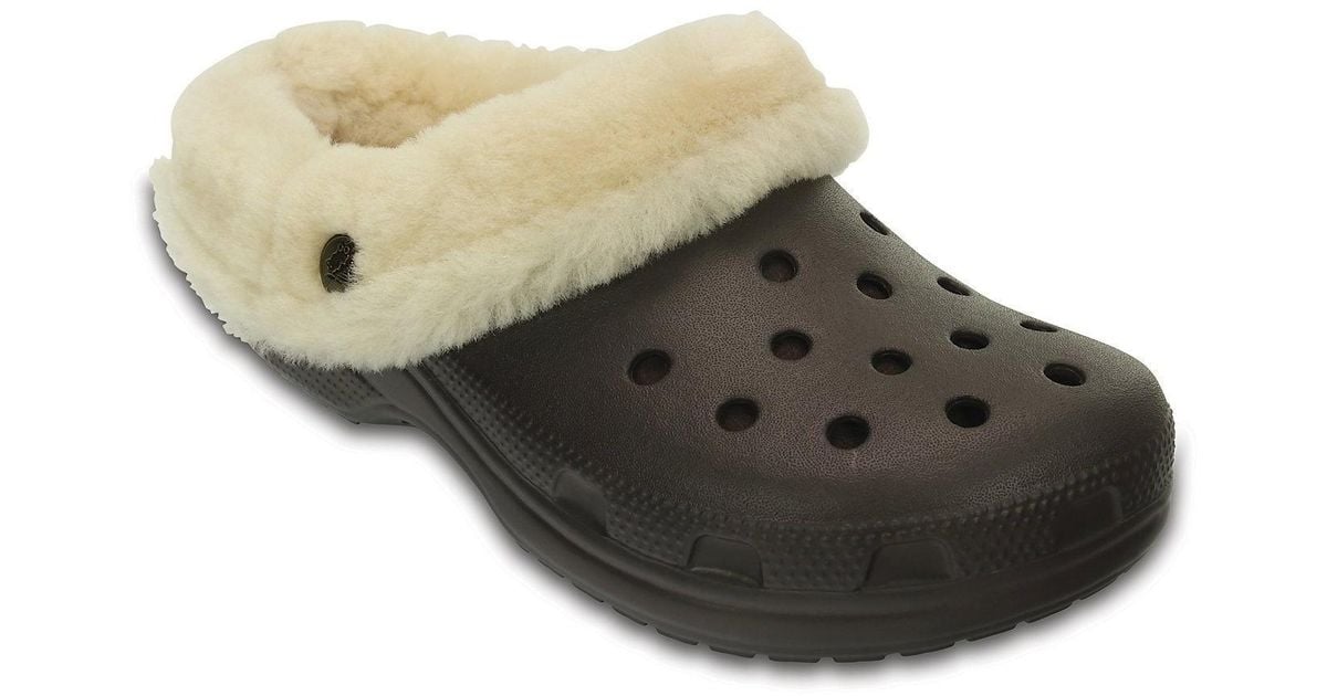 crocs lined slippers