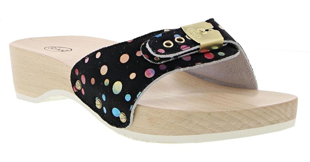 scholl wooden clogs