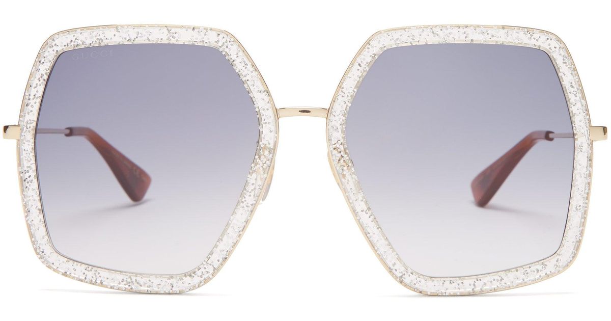 gucci hexagon glasses