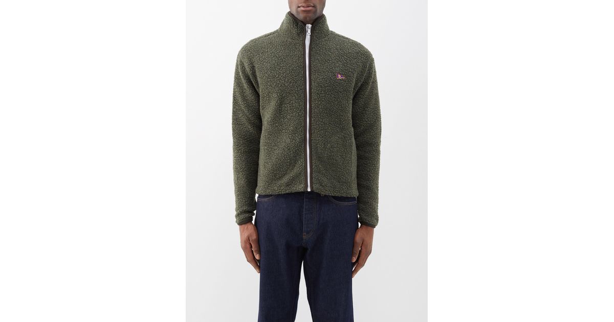 Drake's Bouclefleece Jacket in Green for Men Lyst