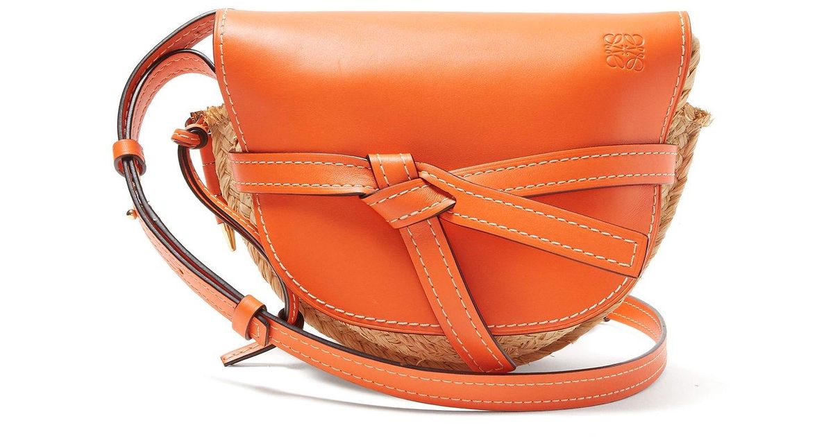 loewe mini raffia bag