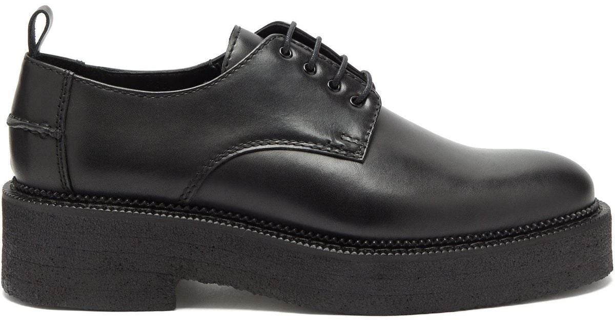 Ami Paris Chunky-sole Leather Derby Shoes in Black for Men