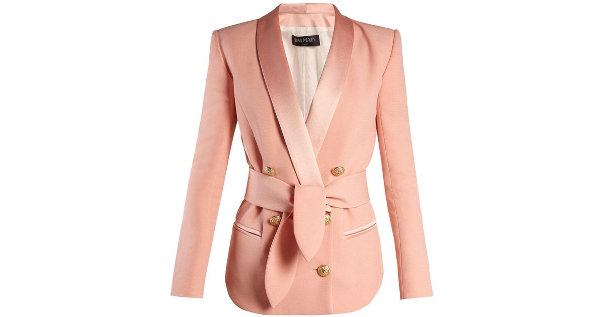 balmain longline blazer