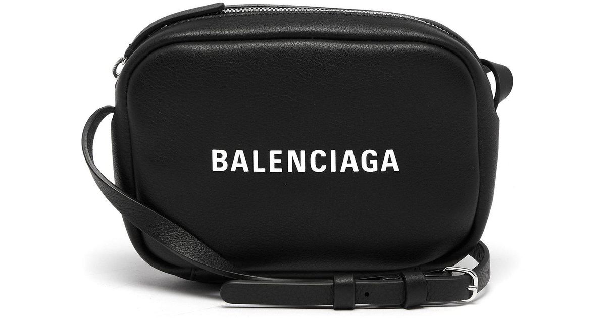Balenciaga Leather Everyday Camera Bag Xs in Black White (Black) - Lyst