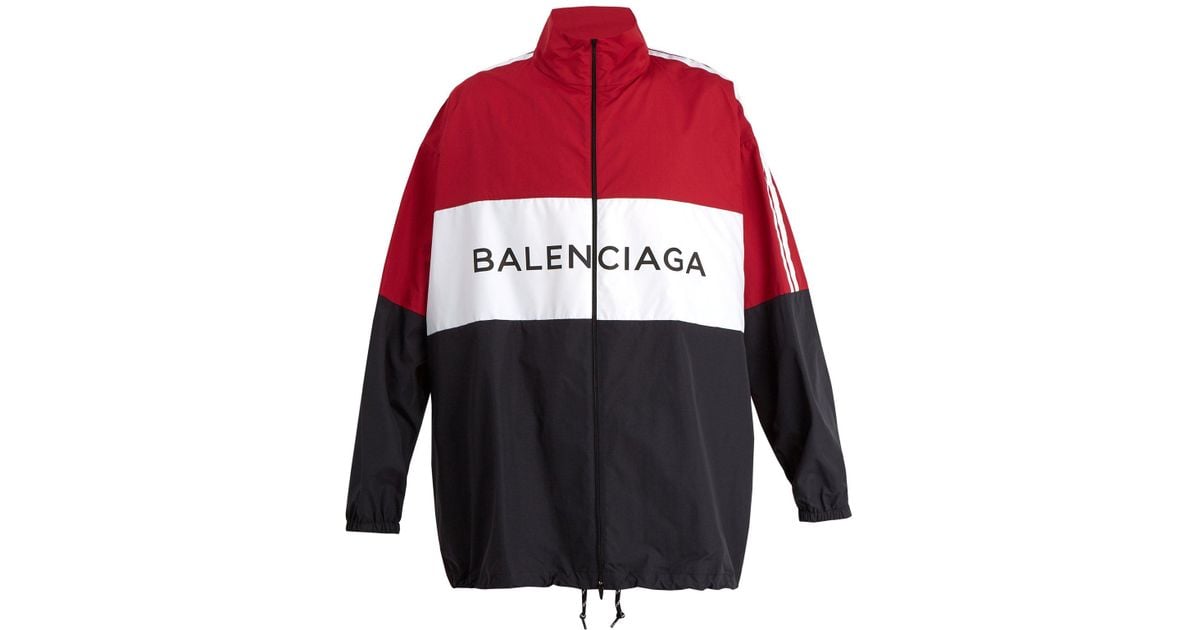 Balenciaga Synthetic High-neck Logo-print Jacket for Men | Lyst