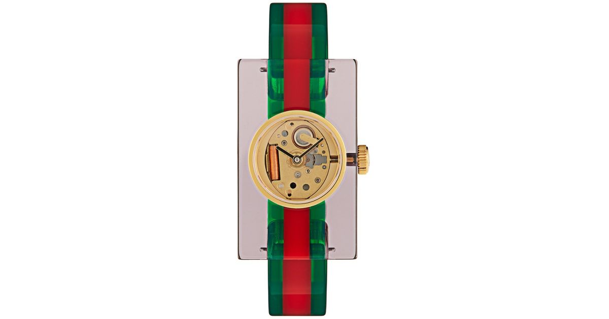 Gucci Vintage Web Plexiglass Watch | Lyst