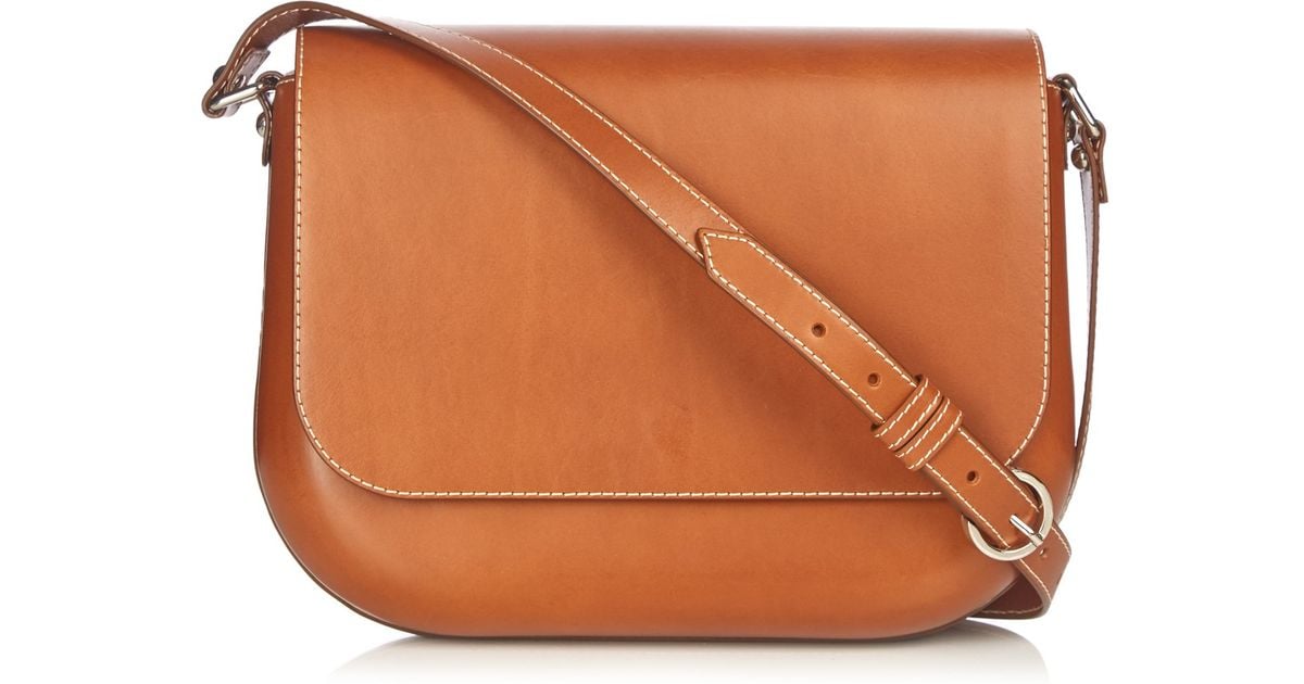 A P C Lea Leather Cross Body Bag Lyst