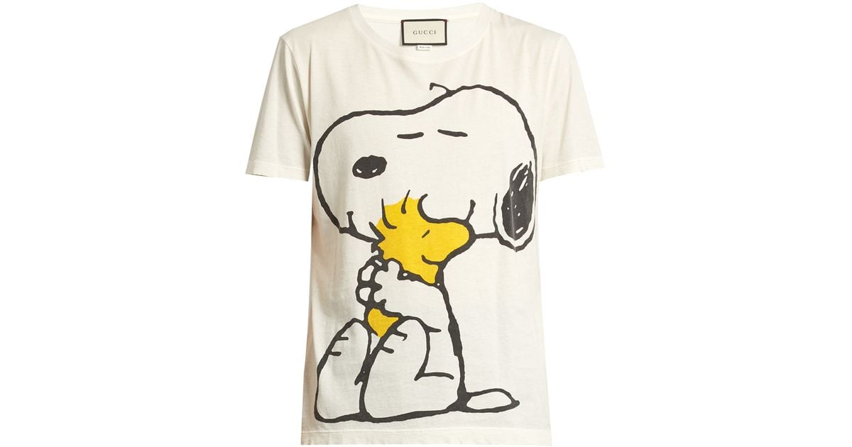 Gucci Snoopy And Woodstock-print Cotton T-shirt for Men