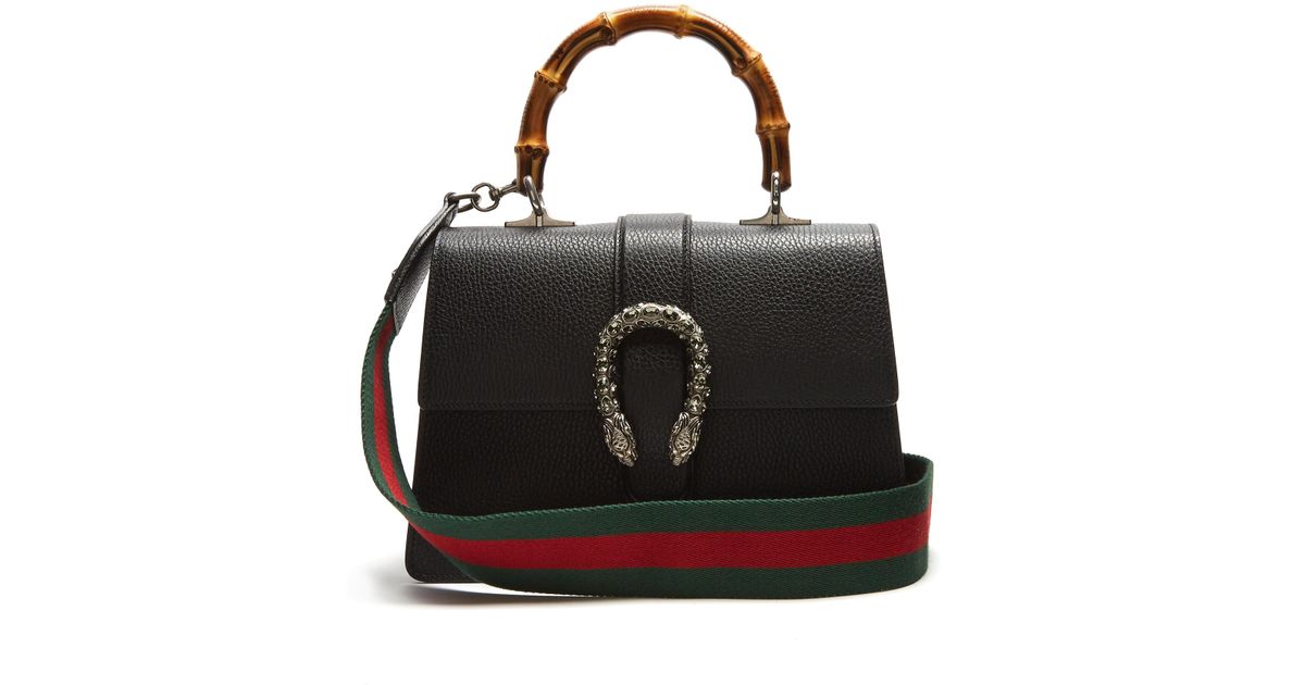Gucci Dionysus Bamboo-handle Medium Leather Tote in Green