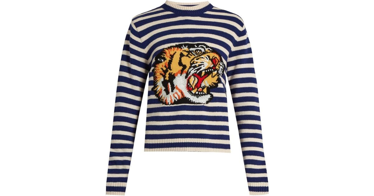 Newest \u003e gucci tiger striped sweater 