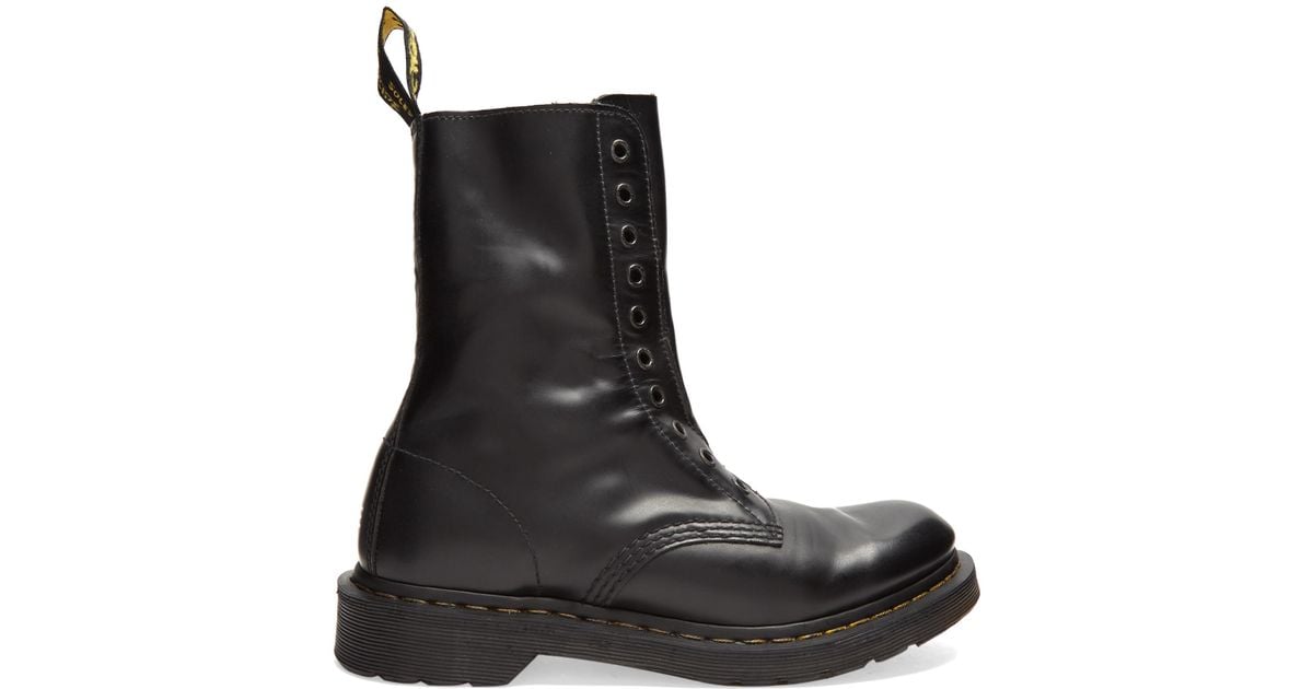 Vetements X Dr. Martens Boderline Leather Boots in Black for Men | Lyst