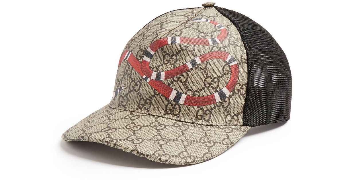 Gucci Snake-print Cap for Men | Lyst Australia