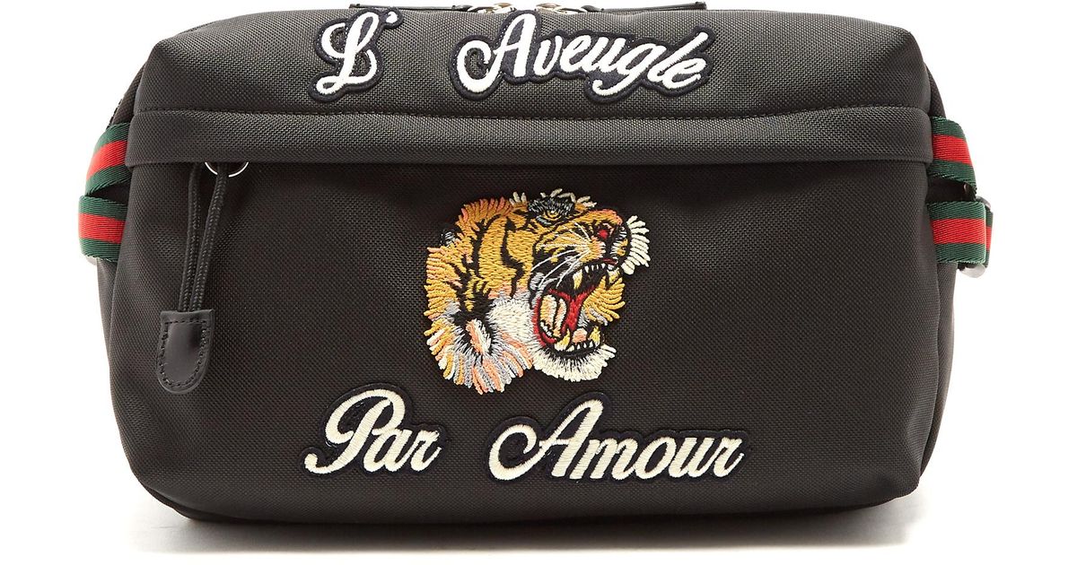 gucci fanny pack with tiger