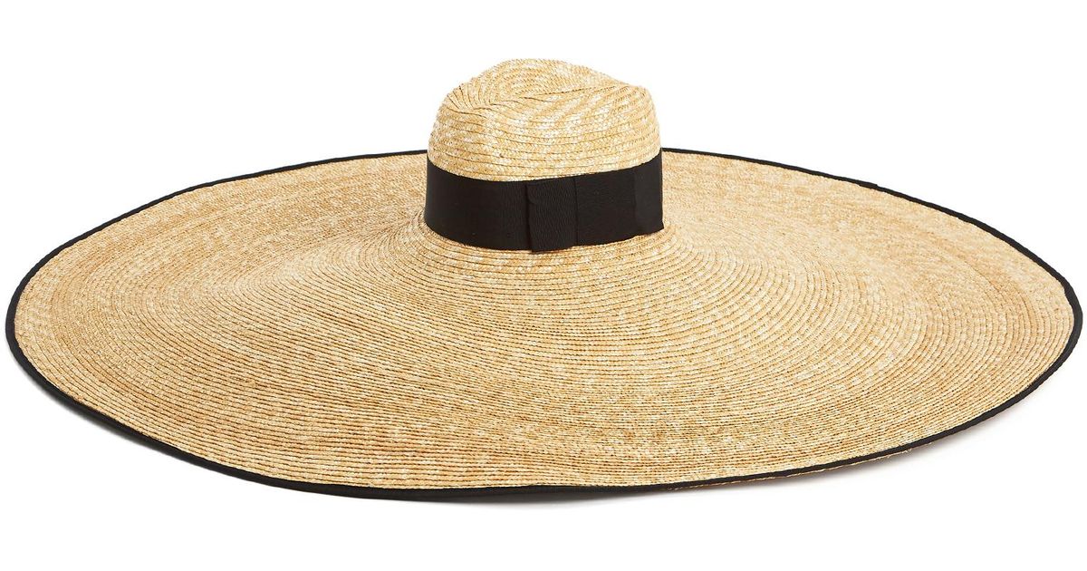 Gucci Silk Oversized-brim Straw Hat in 
