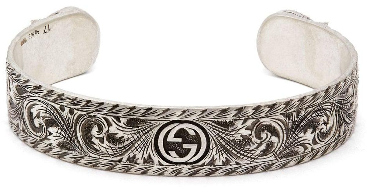 Gucci Tigerhead Sterlingsilver Cuff Bracelet in Metallic for Men Lyst