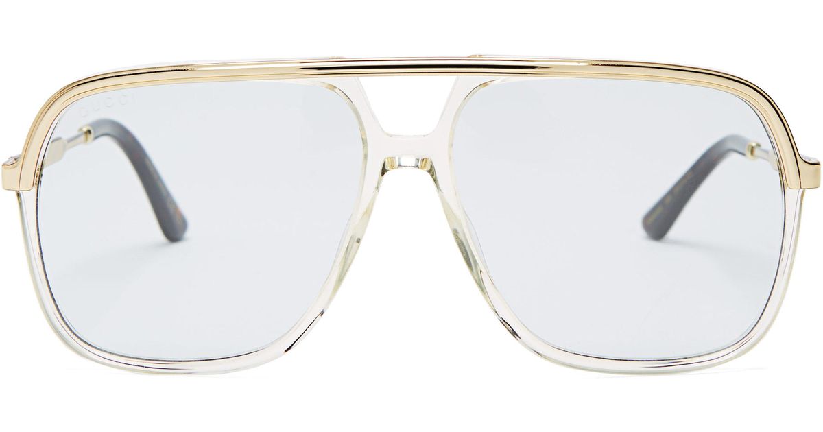 gucci aviator sunglasses yellow